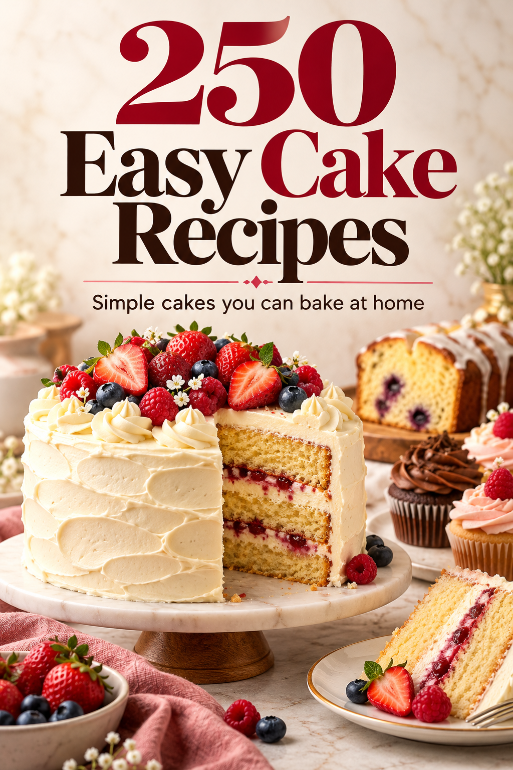 250 Easy Cake Recipes